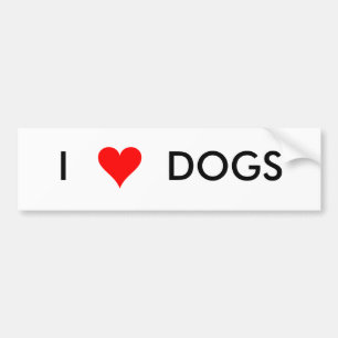 Autocollant De Voiture Chiens du coeur I