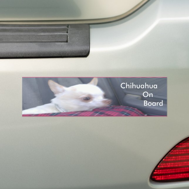 Autocollant De Voiture Chihuahua On Board Bumper Sticker (En voiture)