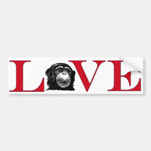 Autocollant De Voiture Chimp Lover Bumpersticker