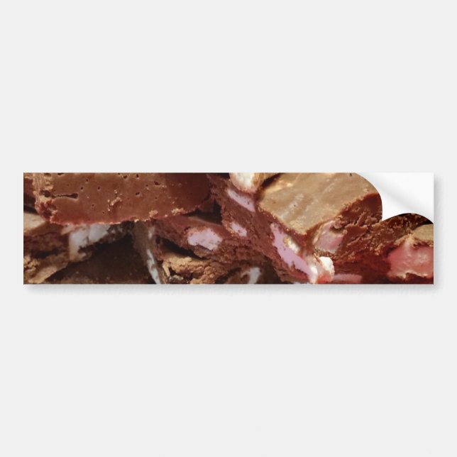 Autocollant De Voiture Chocolat Cherry Marshmallow Fudge Sur Une Plaque (Devant)