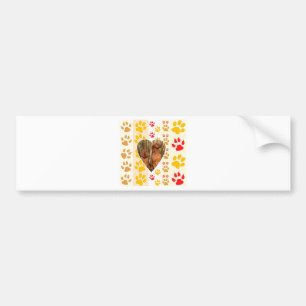 Autocollant De Voiture Chocolat Labrador Retriever Coeurs de chien Emprei