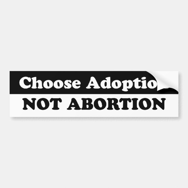 Autocollant De Voiture Choisir l'adoption (Devant)