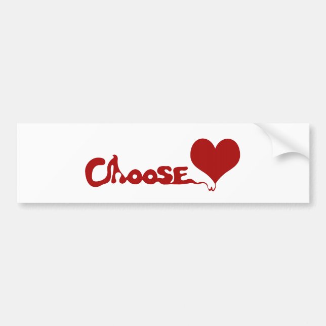 Autocollant De Voiture Choisissez l'amour (Devant)