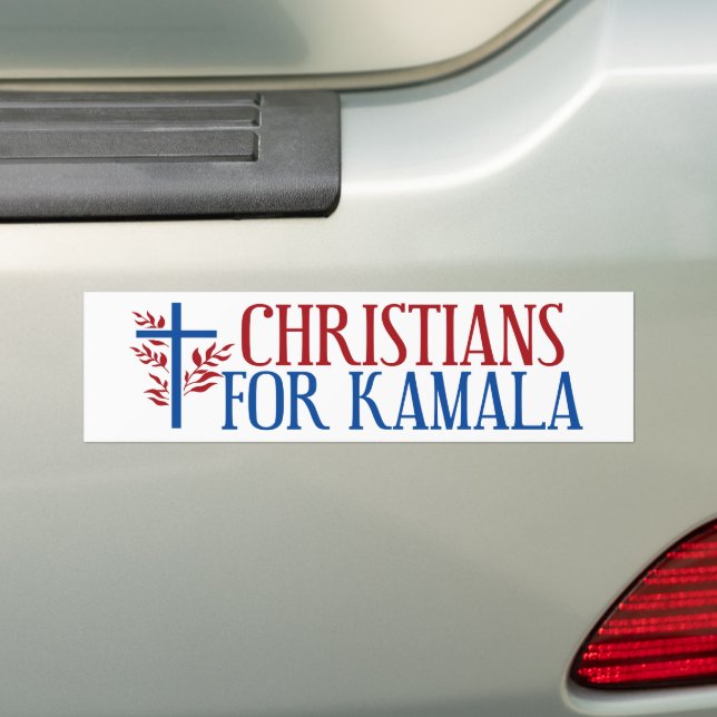 Autocollant De Voiture Chrétiens pour Kamala 2024 Election Croix Bleue (En voiture)