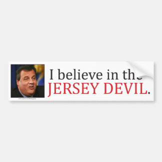 Autocollant De Voiture Chris Christie : Je crois en diable du Jersey