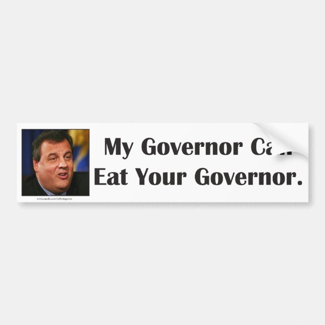 Autocollant De Voiture Chris Christie peut manger votre gouverneur (Devant)