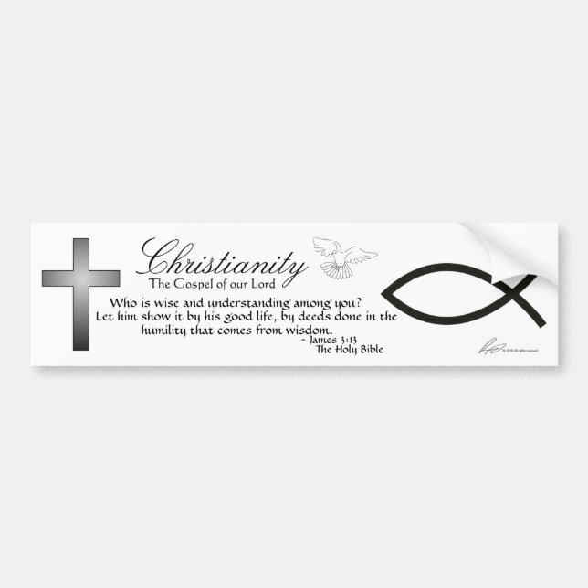 Autocollant De Voiture Christianisme - adhésif pour pare-chocs (Devant)