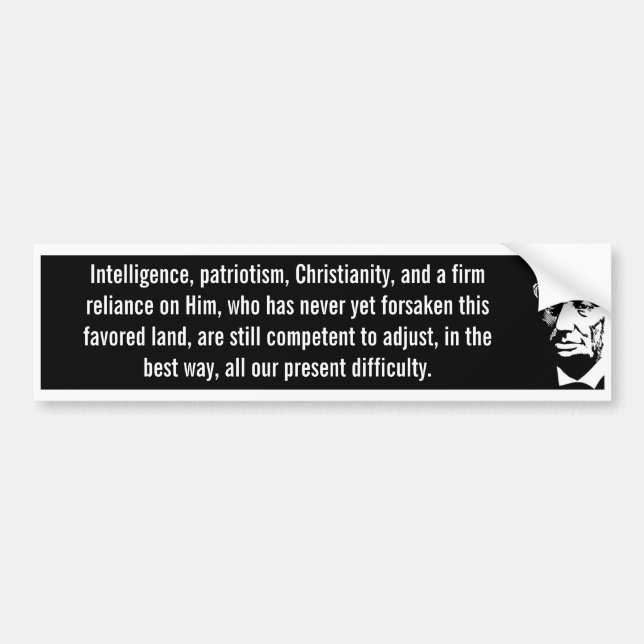 Autocollant De Voiture Christianisme de patriotisme d'intelligence (Devant)