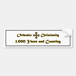 Autocollant De Voiture Christianisme orthodoxe 2.000 ans et compte (N