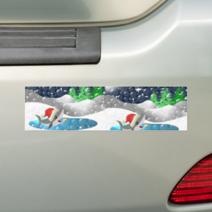 Autocollant De Voiture Christmas Shark