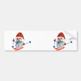 Autocollant De Voiture christmas snowman