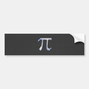 Autocollant De Voiture Chrome argenté comme le symbole de pi sur la copi