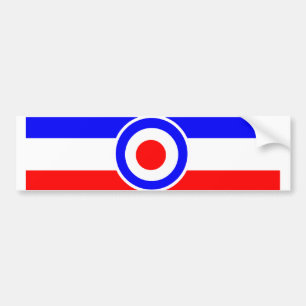 Autocollant De Voiture Cible de scooter de mod avec des rayures