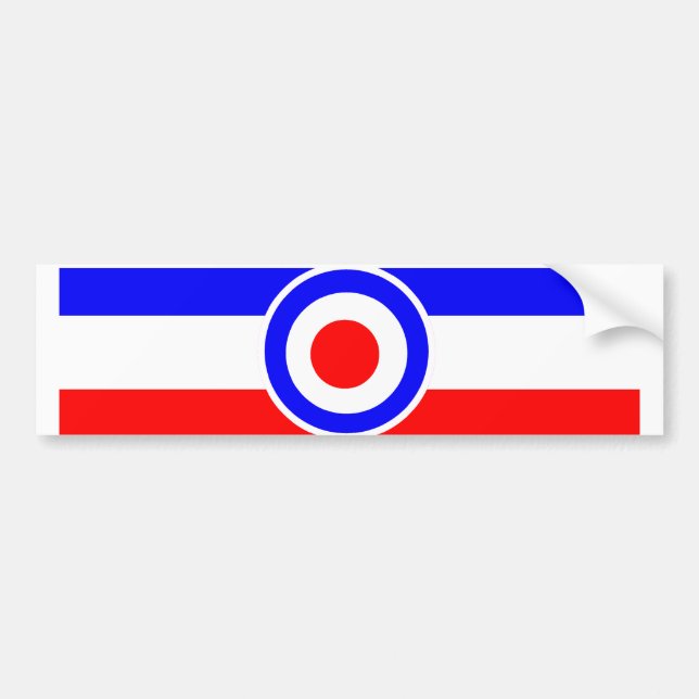 Autocollant De Voiture Cible de scooter de mod avec des rayures (Devant)