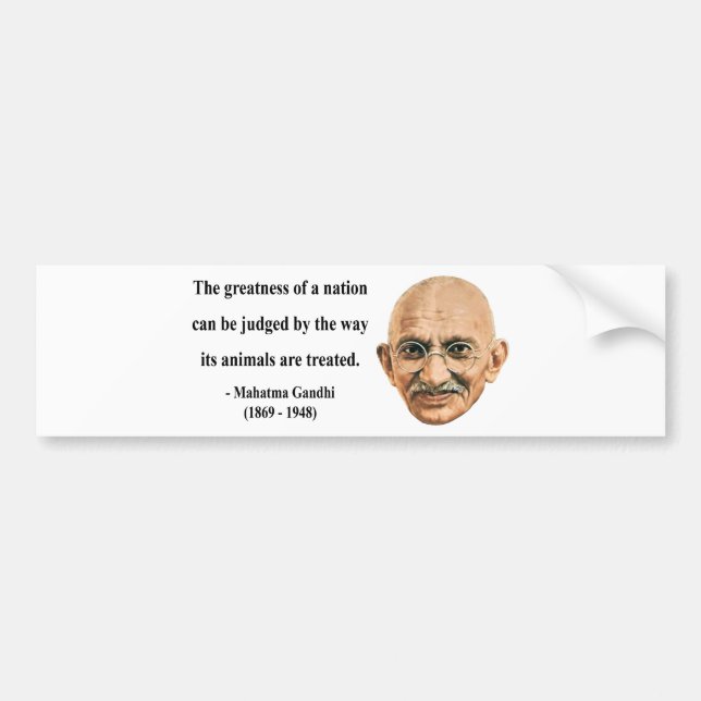 Autocollant De Voiture Citation 2b de Gandhi (Devant)
