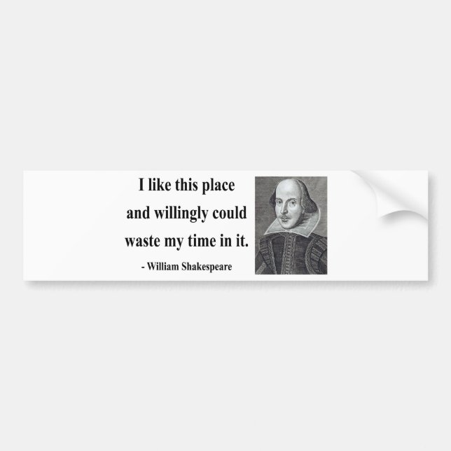 Autocollant De Voiture Citation 6b de Shakespeare (Devant)