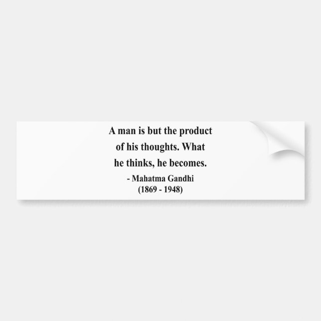 Autocollant De Voiture Citation 8a de Gandhi (Devant)
