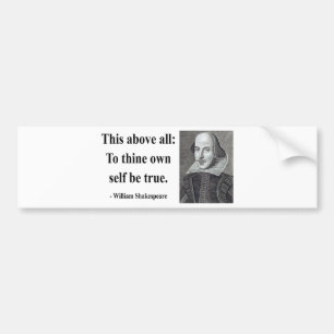 Autocollant De Voiture Citation 8b de Shakespeare