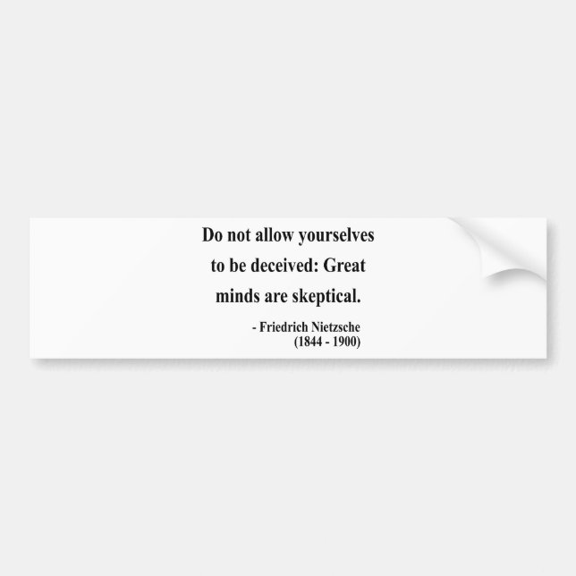 Autocollant De Voiture Citation 9a de Nietzsche (Devant)