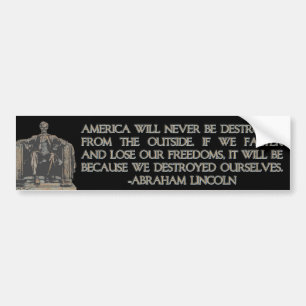 Autocollant De Voiture Citation d'Abraham Lincoln : Nous nous sommes