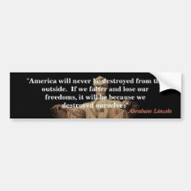 Citation d'Abraham Lincoln sur la destruction de l