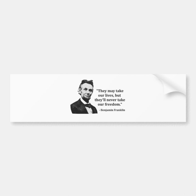 Autocollant De Voiture Citation d'Abraham Lincoln Troll (Devant)