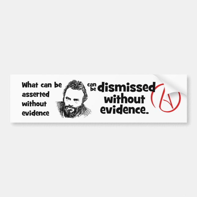 Autocollant De Voiture Citation de Christopher Hitchens (Devant)