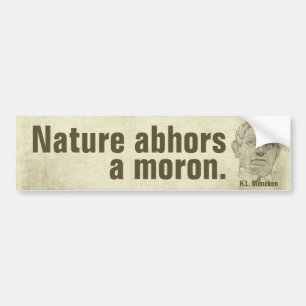 Autocollant De Voiture Citation de débile de Mencken