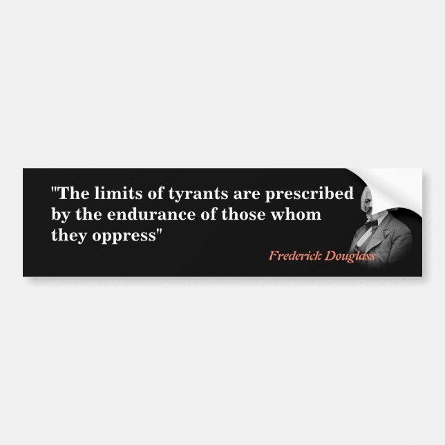 Autocollant De Voiture Citation De Frederick Douglass Sur Les Limites Des (Devant)