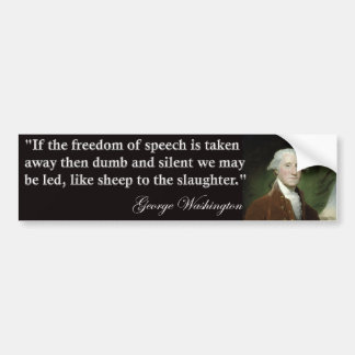 Autocollant De Voiture Citation de liberté de parole de George Washington