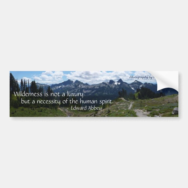 Autocollant De Voiture Citation de région sauvage (chaîne de Tatoosh) (Devant)