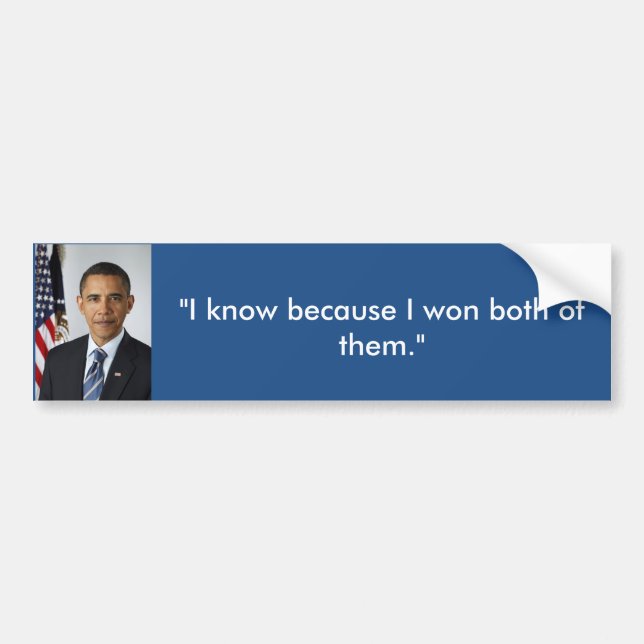 Autocollant De Voiture Citation du président Obama sur l'état de l'Union (Devant)