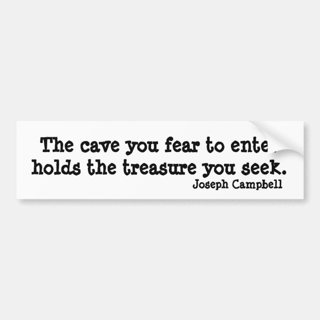 Autocollant De Voiture Citation inspirée de Joseph Campbell de caverne (Devant)