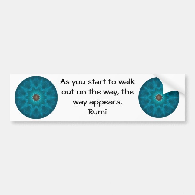 Autocollant De Voiture Citation inspirée de Rumi Parler de foi (Devant)
