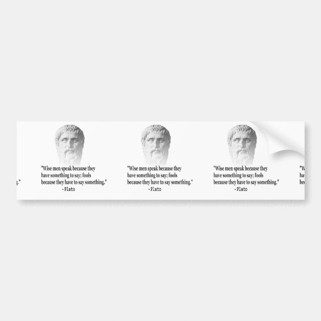 Autocollant De Voiture Citation Par Platon (Devant)