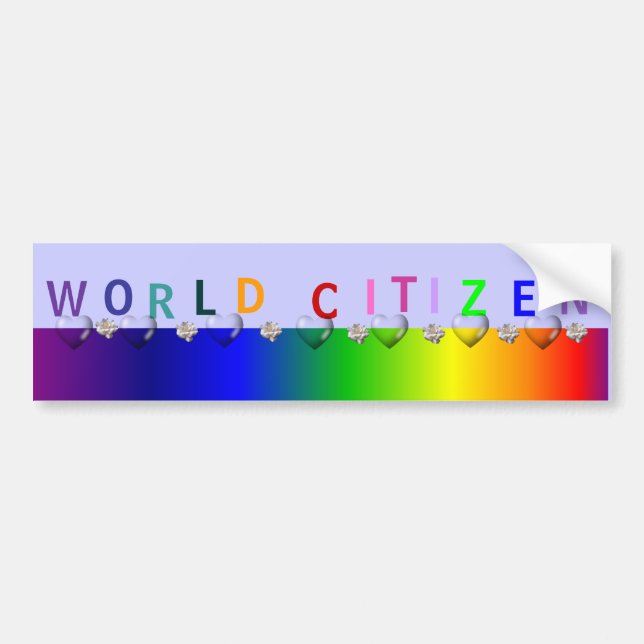 Autocollant De Voiture Citoyen du monde (Devant)