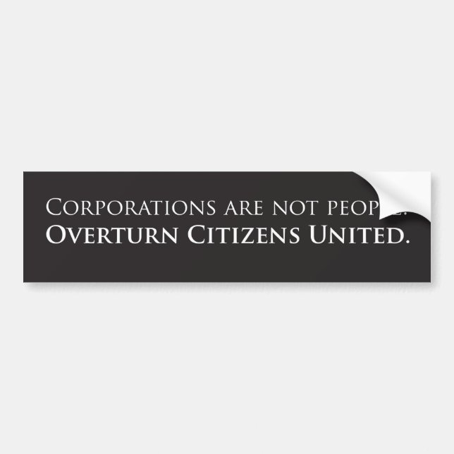 Autocollant De Voiture Citoyens de renversement unis (Devant)