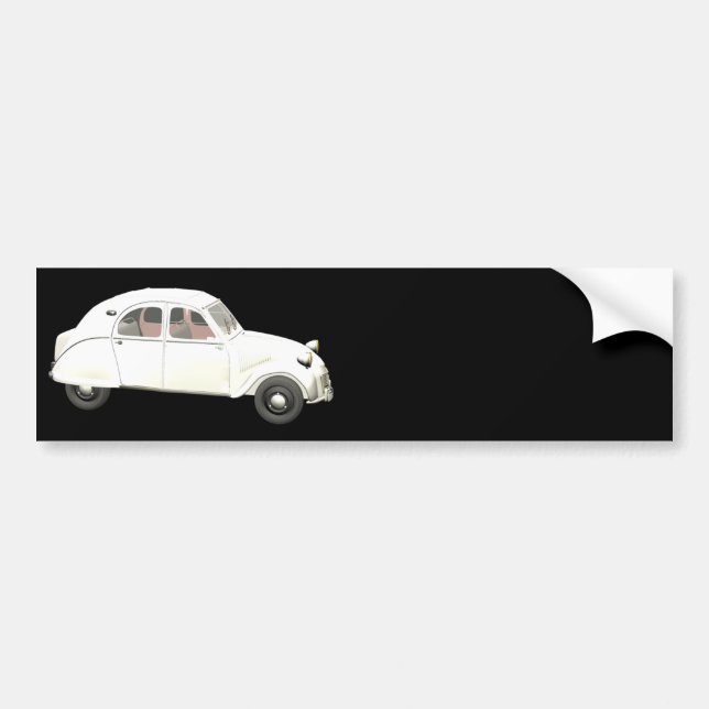 Autocollant De Voiture Citroen blanc 2CV (Devant)