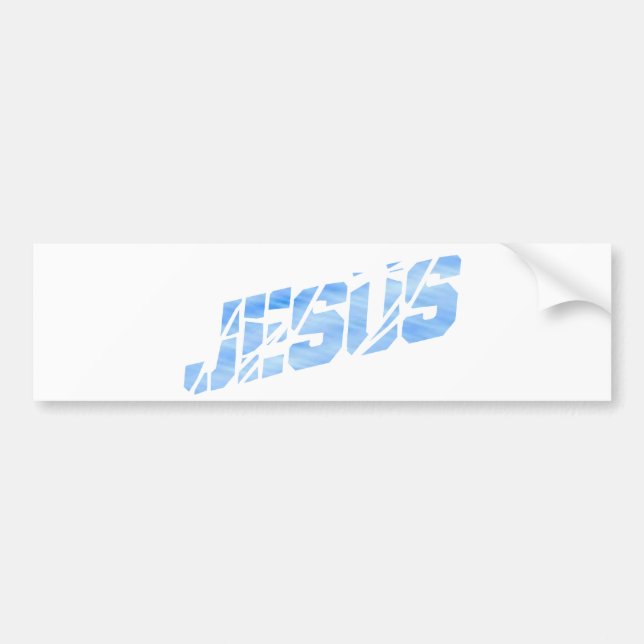 Autocollant De Voiture Clair de bleu de cassé de Jésus (Devant)