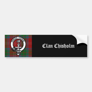 Autocollant De Voiture Clan Chisholm Tartan & Crest Badge