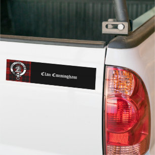 Autocollant De Voiture Clan Cunningham Badge & Tartan