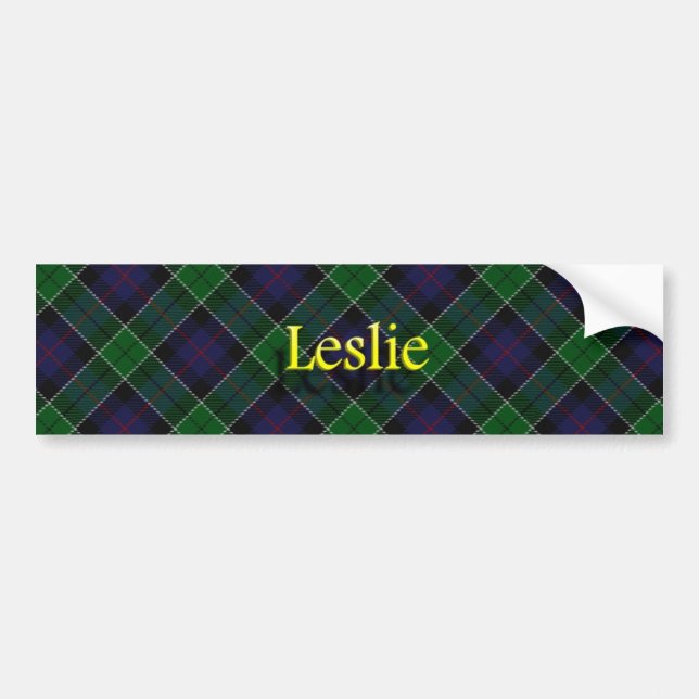 Autocollant De Voiture Clan Leslie Scottish Tartan (Devant)