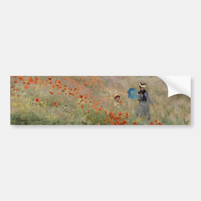 Autocollant De Voiture Claude Monet - Champ de pavot (Devant)