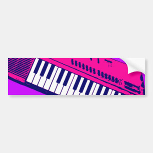 Autocollant De Voiture Clavier Synthétiseur Corey Tiger 80s