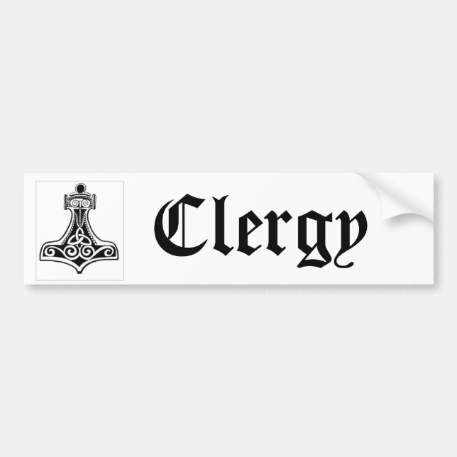 Autocollant De Voiture Clergé païen (Devant)
