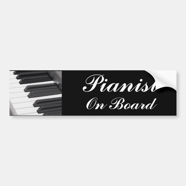 Autocollant De Voiture Clés de clavier de piano ou d'organe (Devant)