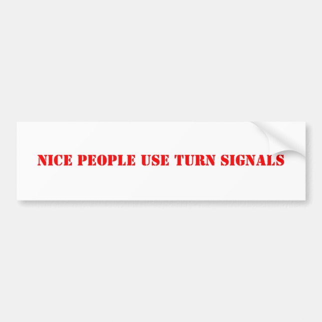 Autocollant De Voiture Clignotants gentils d'utilisation de personnes (Devant)