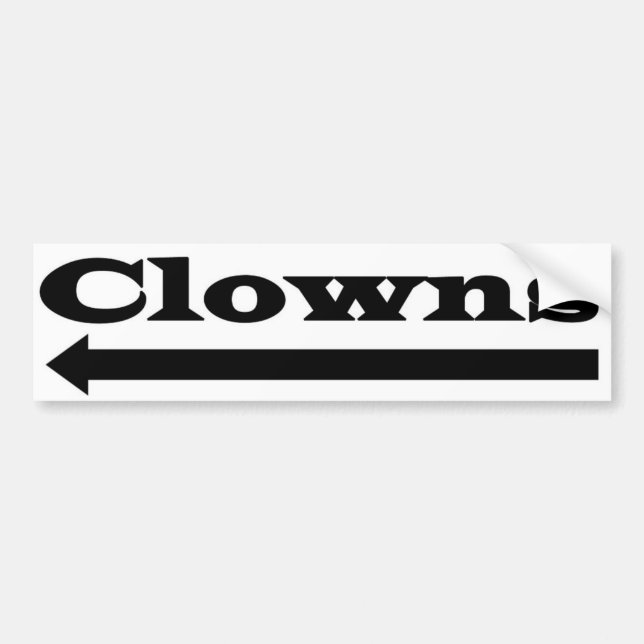 Autocollant De Voiture Clowns gauches (Devant)