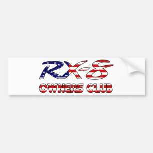 Autocollant De Voiture Club de propriétaires de Mazda RX8 Etats-Unis