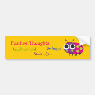 Autocollant De Voiture Coccinelle mignonne "pensées positives "